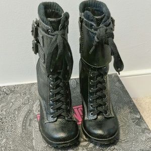 Mix No. 6 heeled black leather boots